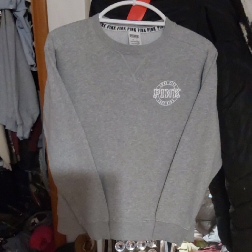 PINK Victoria's Secret Gray Sweatshirt A Bit Oversized.